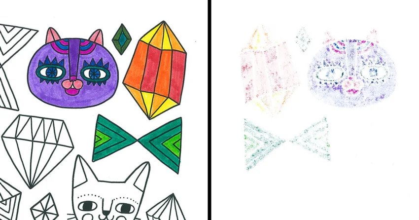 Crayola Super Tips blending test using a Tombow colorless blender