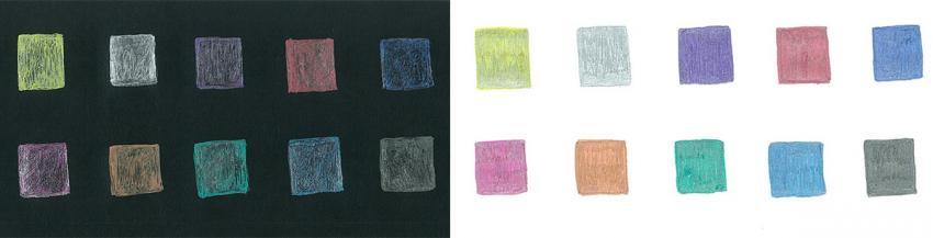 Gel-to-gel blending test — results showing quick dry time challenge