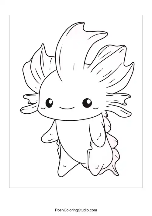 Axolotl Coloring Pages sample thumbnail