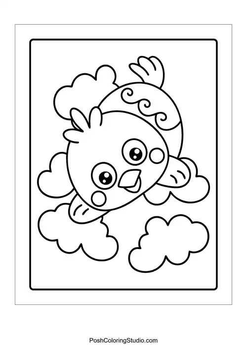 An owl wearing a hat with a cheerful expression.