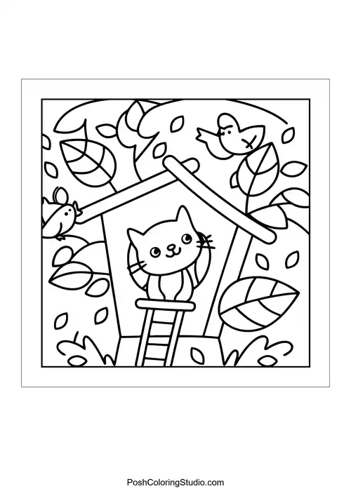 A cat surrounded by various candies and sweets.