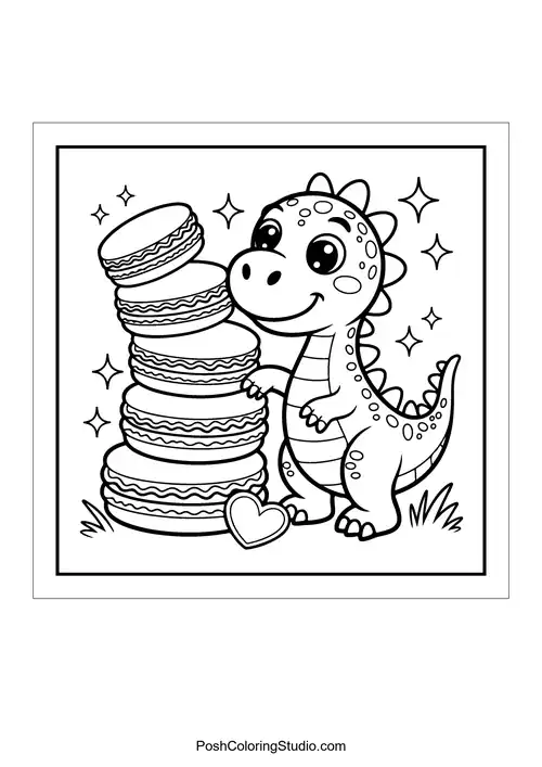 A dinosaur in a flower pot holding a flower.