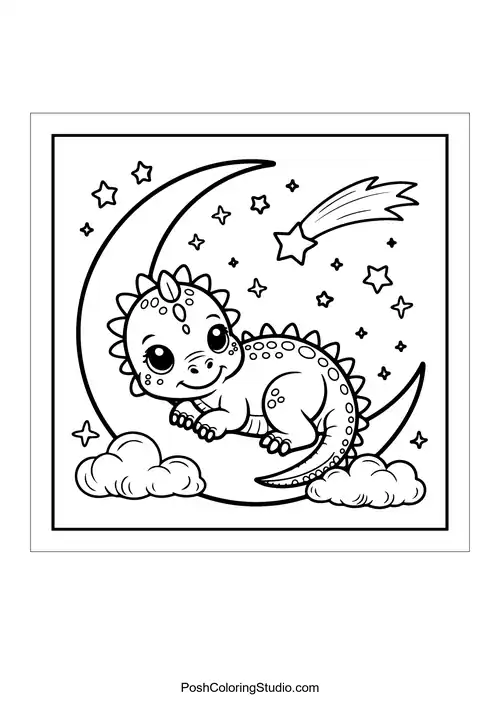 A dinosaur holding a lollipop with a heart nearby.