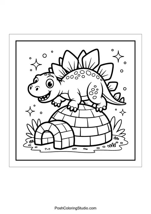 A dinosaur riding on a turtle in a pond.