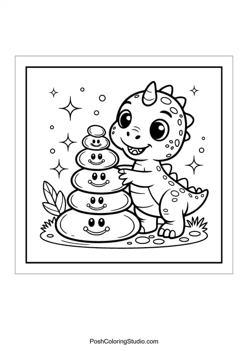 A sleeping dragon inside an apple with sparkles.