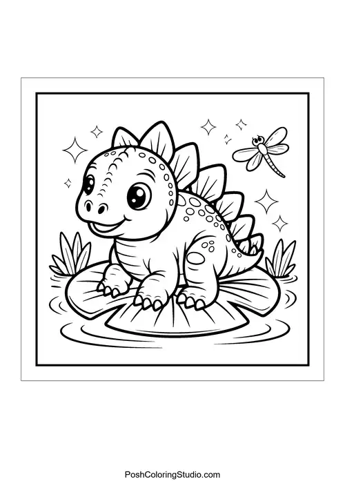 A sleeping dragon on a fluffy pillow with a butterfly.