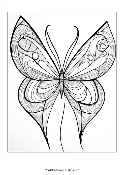 A butterfly with large wings and flowers nearby.
