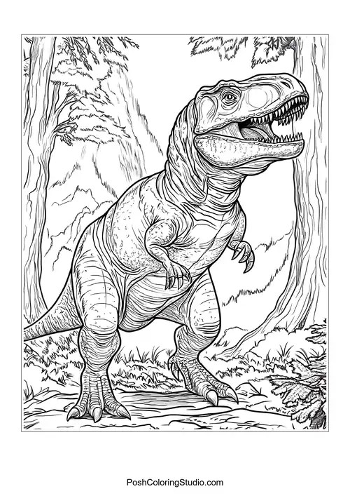 A dinosaur with a long neck in a rocky environment.