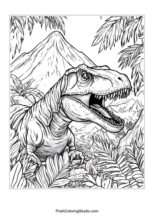 A dinosaur with a long neck and a playful stance.