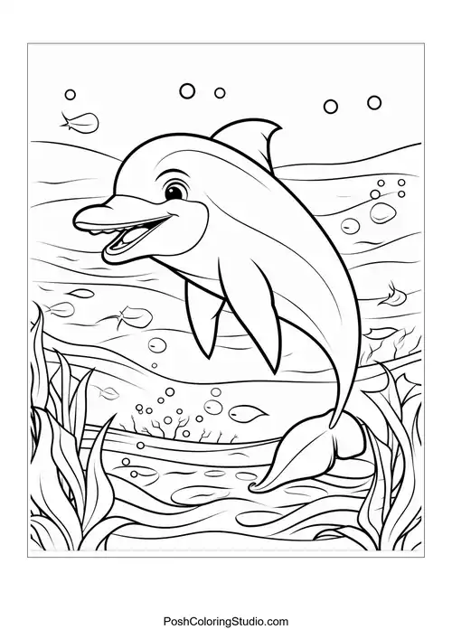Dolphin Coloring Pages sample thumbnail