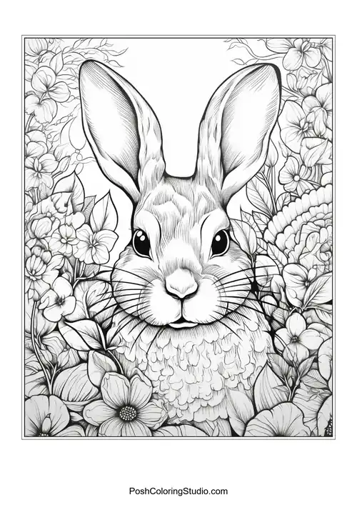 Easter Bunny Coloring Pages sample thumbnail