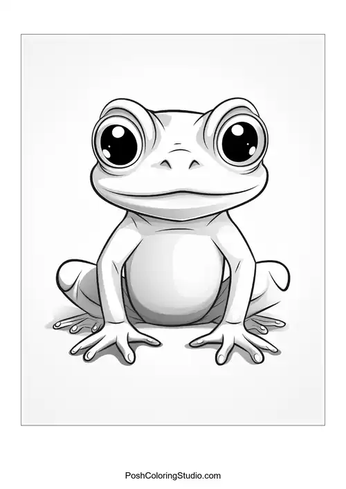 A frog sits on a rock with a thoughtful look.