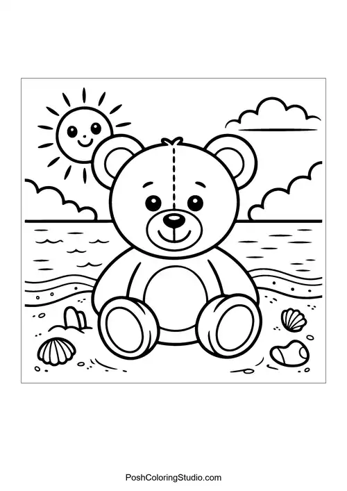Teddy Bear Coloring Pages sample thumbnail