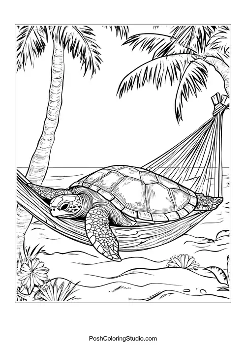 A turtle walking along a path with a backpack.