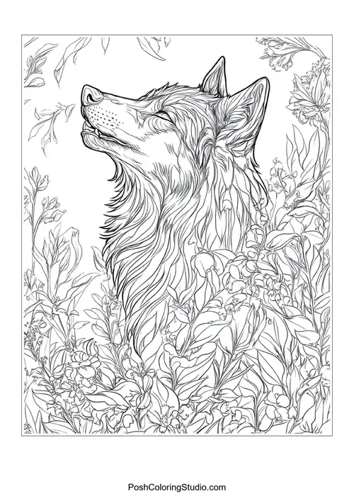 A wolf standing on a rock, looking proud.