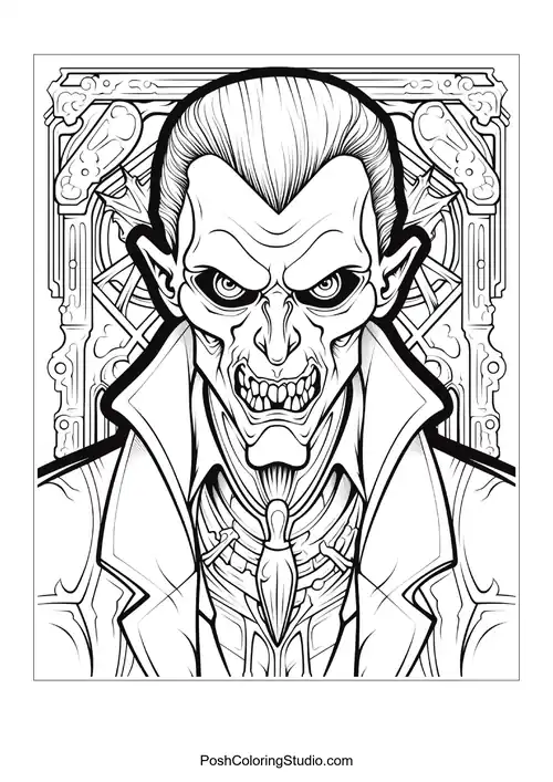 Vampire Coloring Pages sample thumbnail