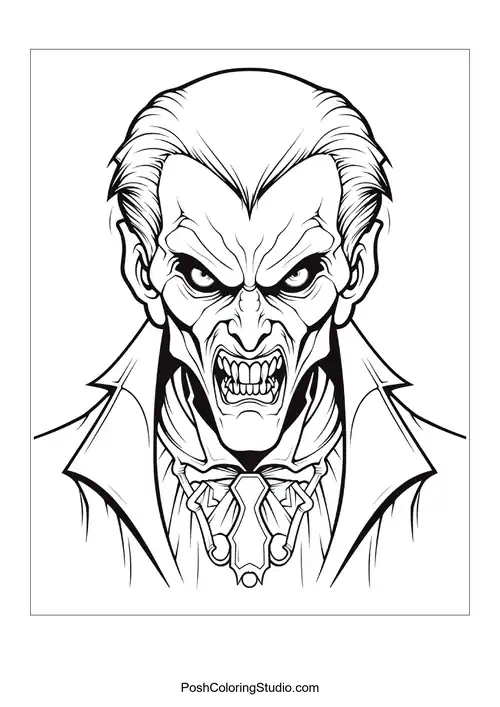 A vampire with a confident look and a bow tie.