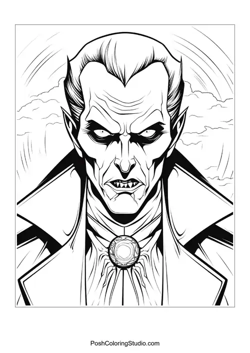 A vampire with a confident look and a bow tie.