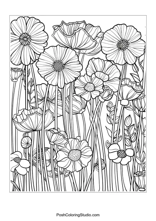 Tall flowers with large blooms and delicate stems.