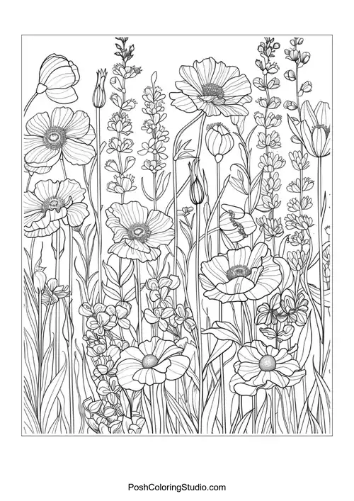 A collection of flowers with varying shapes and sizes.