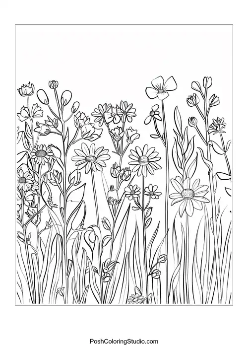 A collection of tulips with detailed patterns and textures.