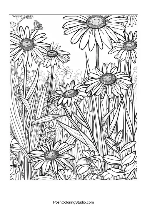 A collection of tulips with intricate details and patterns.