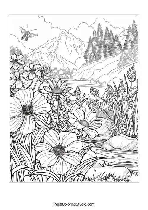 A collection of potted plants and flowers in a garden.
