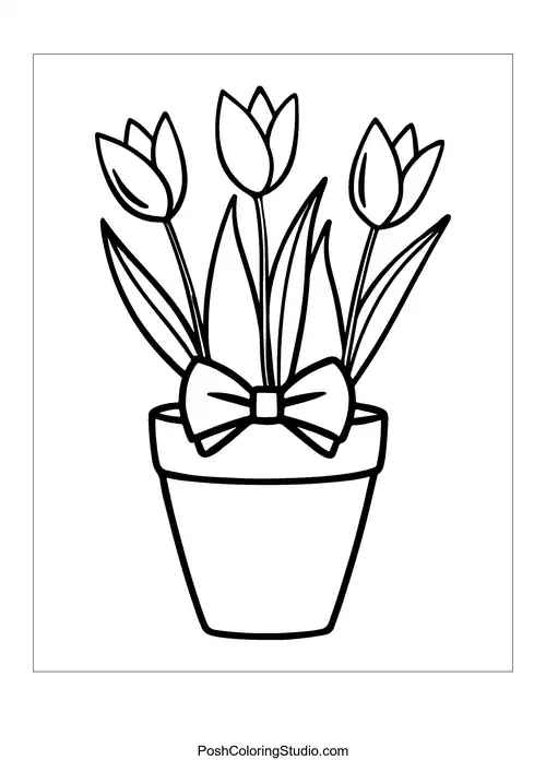 A flower pot with a smiling face and flowers on top.