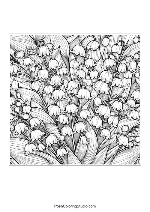 A mix of lily of the valley flowers and other small blooms.