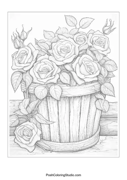 Rose Coloring Pages sample thumbnail