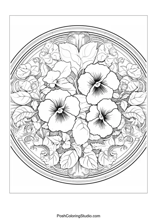Tulips Coloring Pages sample thumbnail
