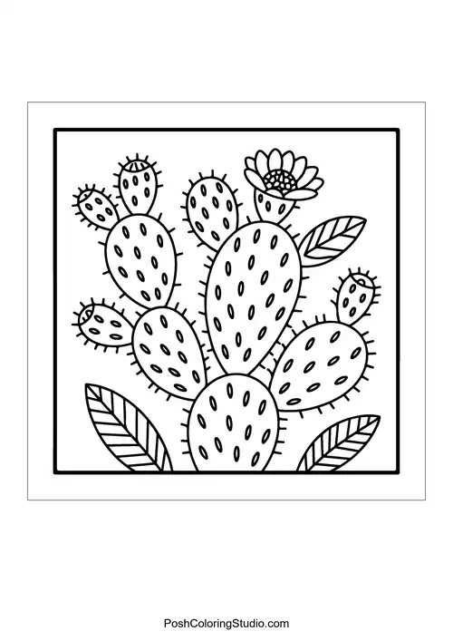 A cactus with flowers and spines.
