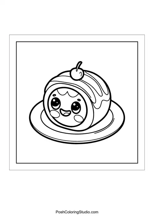 A sushi roll with wings and a smile.