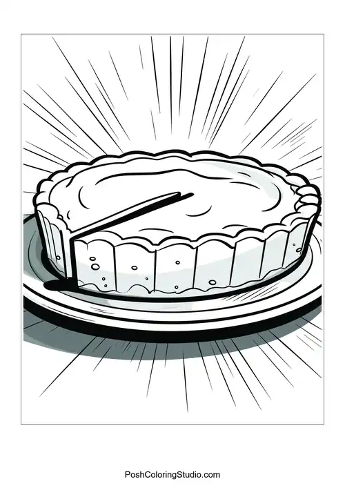 A cake slice with a glass of milk and fruit.
