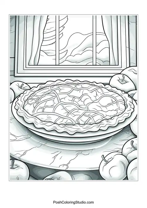 A pie with a lattice crust and cherries.