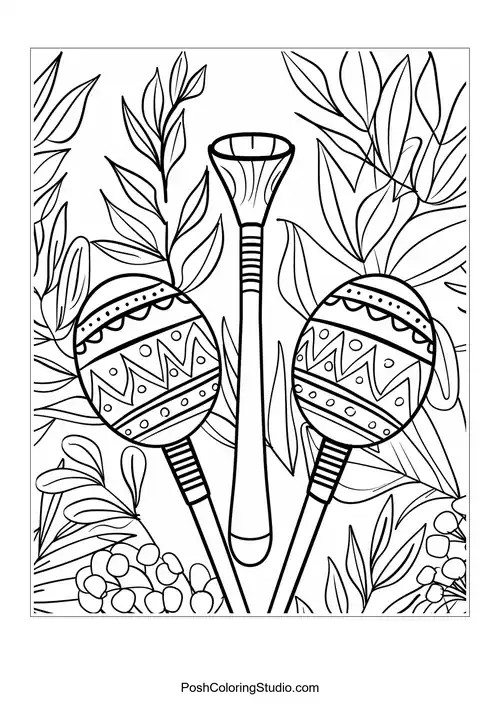 A girl with a lollipop in a candy-filled forest.