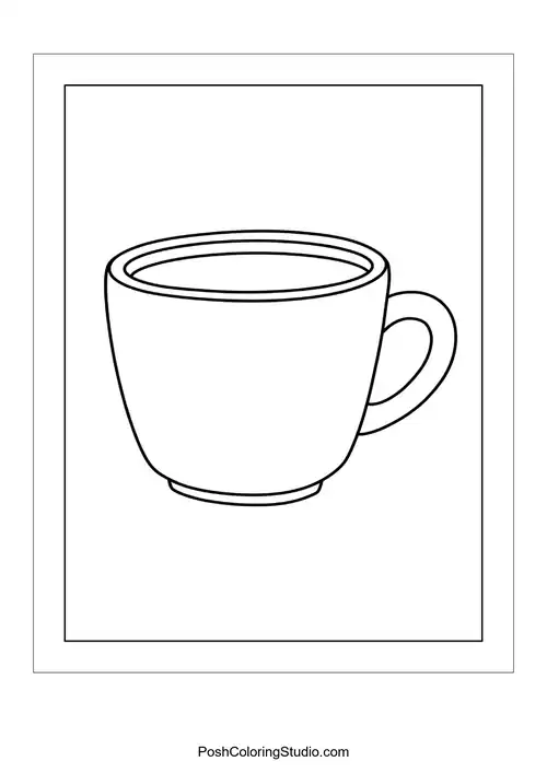 A cup of hot cocoa with no decorations.