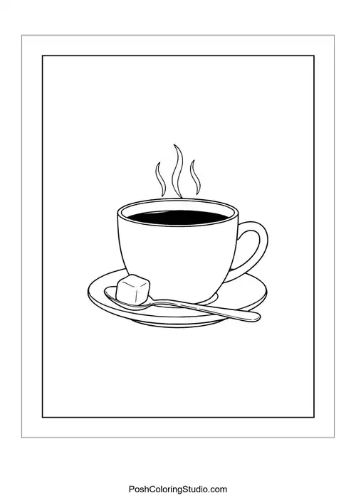 A striped mug of hot cocoa with marshmallows.