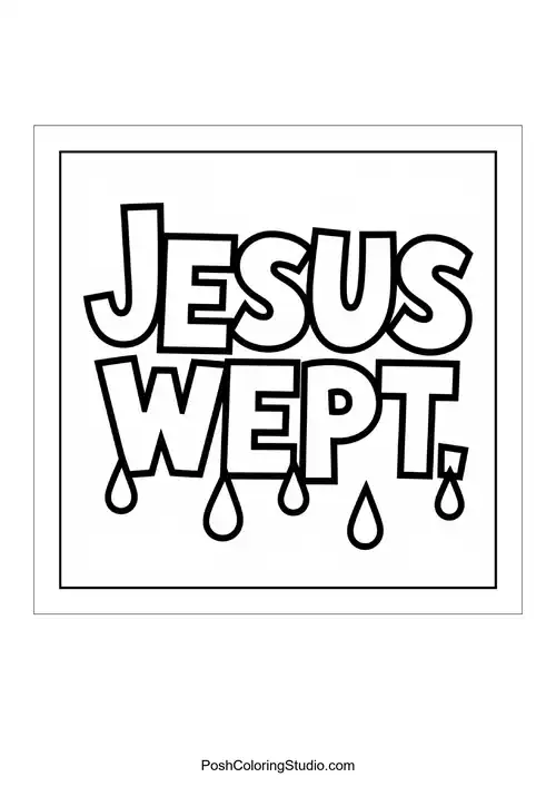 Bold Easy Bible Verse Coloring Pages sample thumbnail