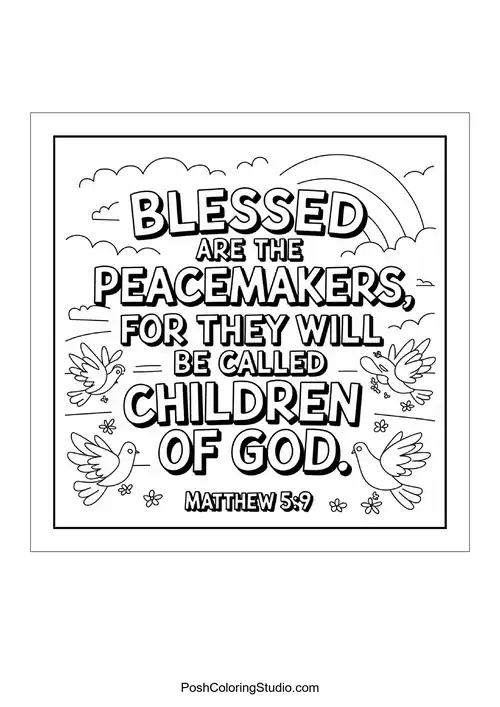 A shepherd with sheep and a Bible verse.