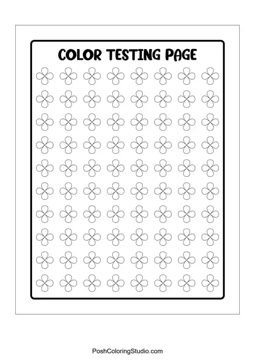 A grid of small flowers for color testing.