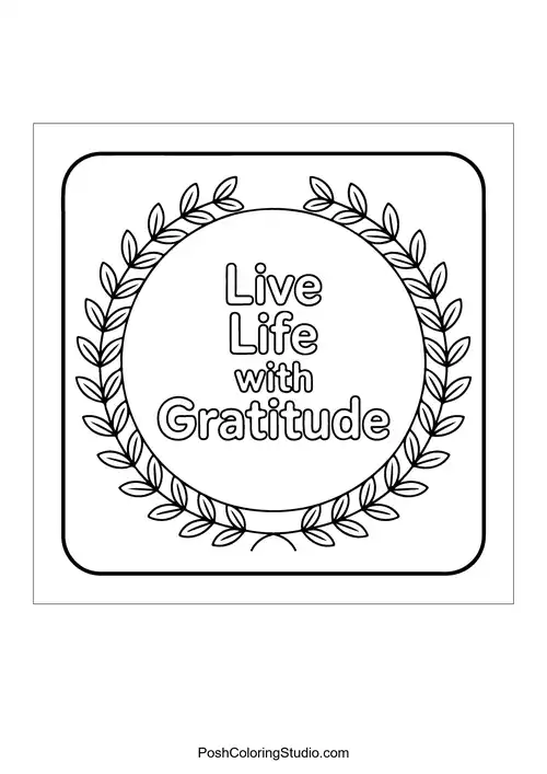 Easy Cozy Inspirational Coloring Pages sample thumbnail