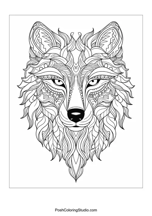 Adult Animal Mandala Coloring Pages sample thumbnail