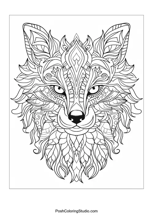 A heart shape filled with intricate mandala patterns.