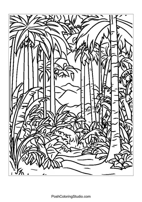 Amazon Rainforest Coloring Pages sample thumbnail