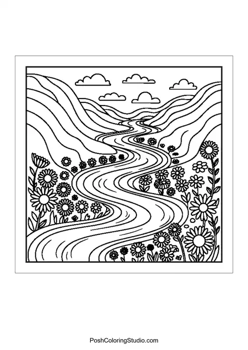 A desert landscape with cacti and mountains in the distance.