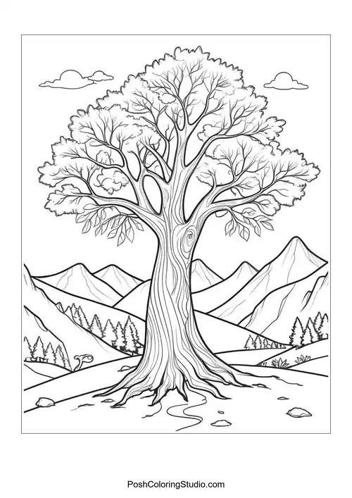 Tree Coloring Pages sample thumbnail
