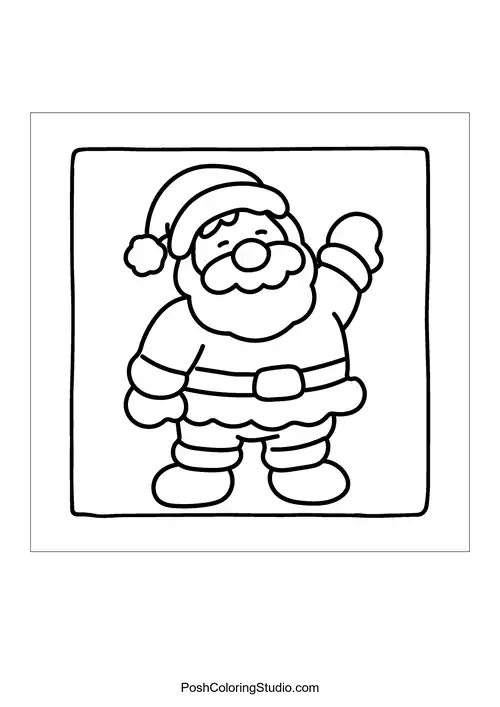 Bold Easy Christmas Coloring Pages sample thumbnail
