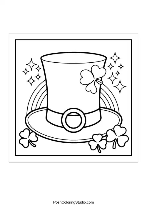 Bold Easy St Patricks Coloring Pages sample thumbnail