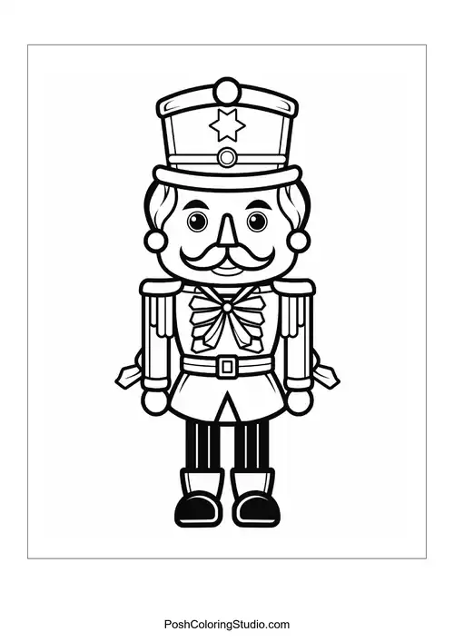 Christmas Nutcracker Coloring Pages sample thumbnail